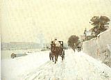 Along the Seine Winter by childe hassam